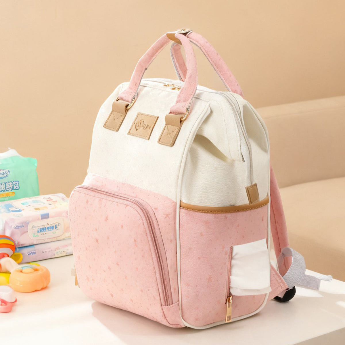 Star-Patterned Multi-Compartment Backpack LoungeYard — product view 2
