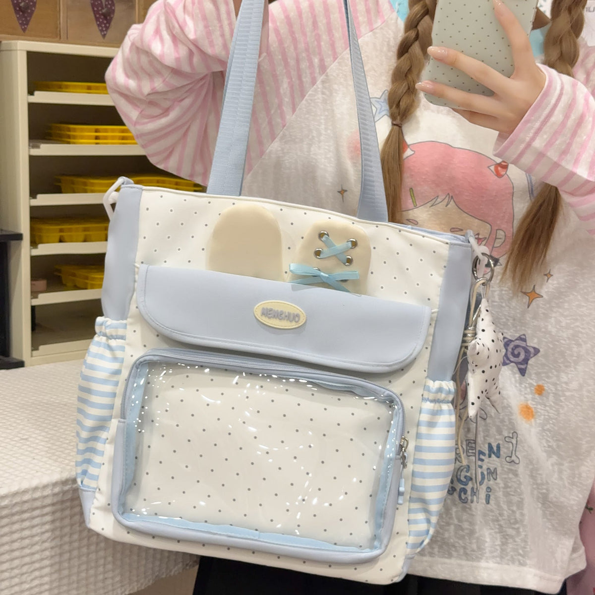 Playful Multi-Pocket School Backpack LoungeYard — product view 2