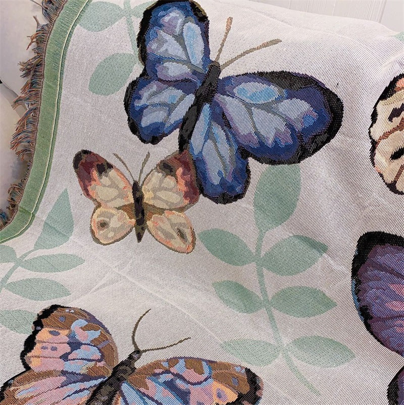 Butterfly Patterned Decorative Throw Blanket — product view 2
