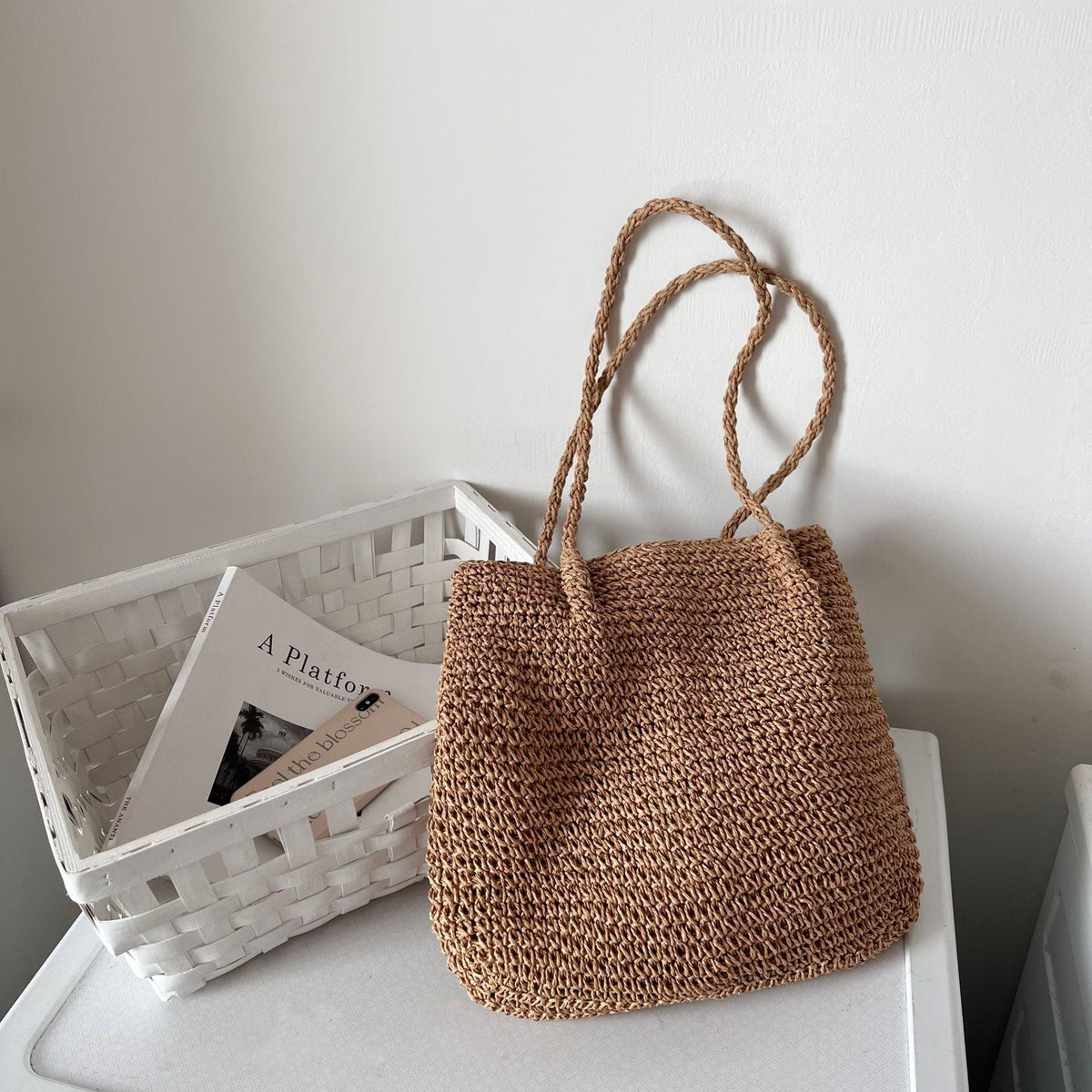 Elegant Bast bag with spacious interior LoungeYard — product view 7