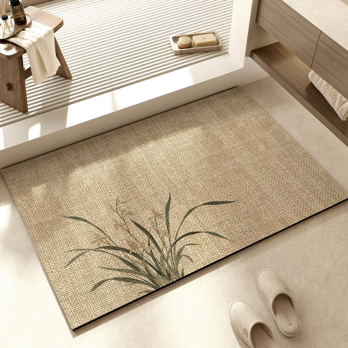 Decorative Floral Pattern Bath Mat — product view 7
