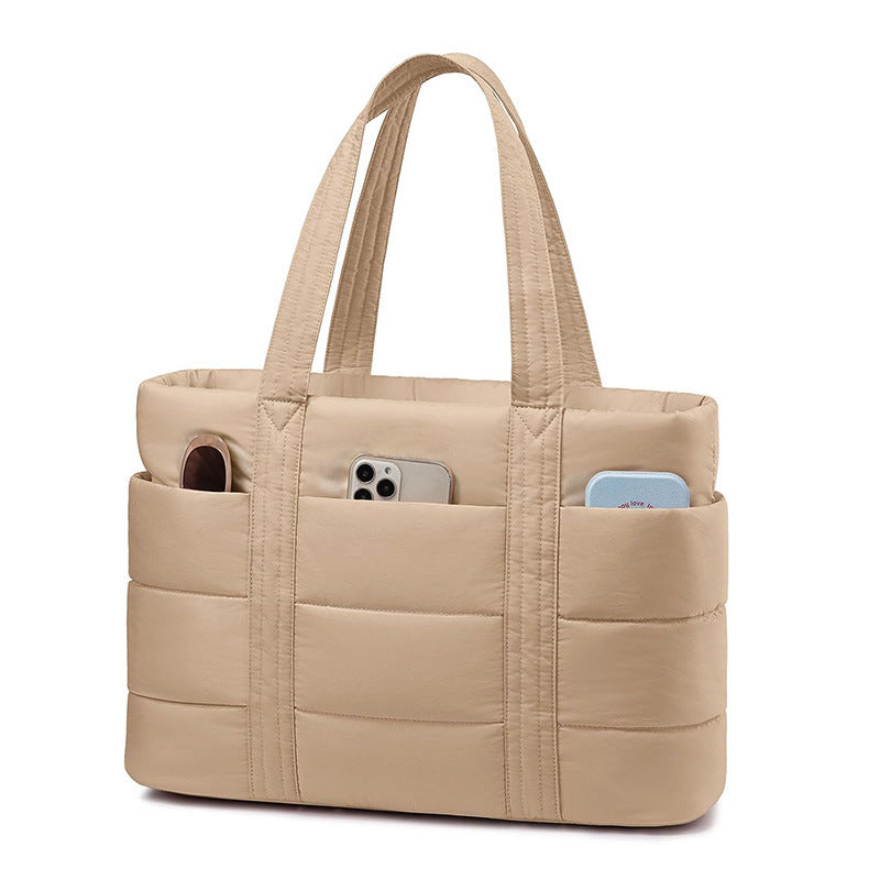 Padded tote bag with practical exterior pockets LoungeYard — product view 6