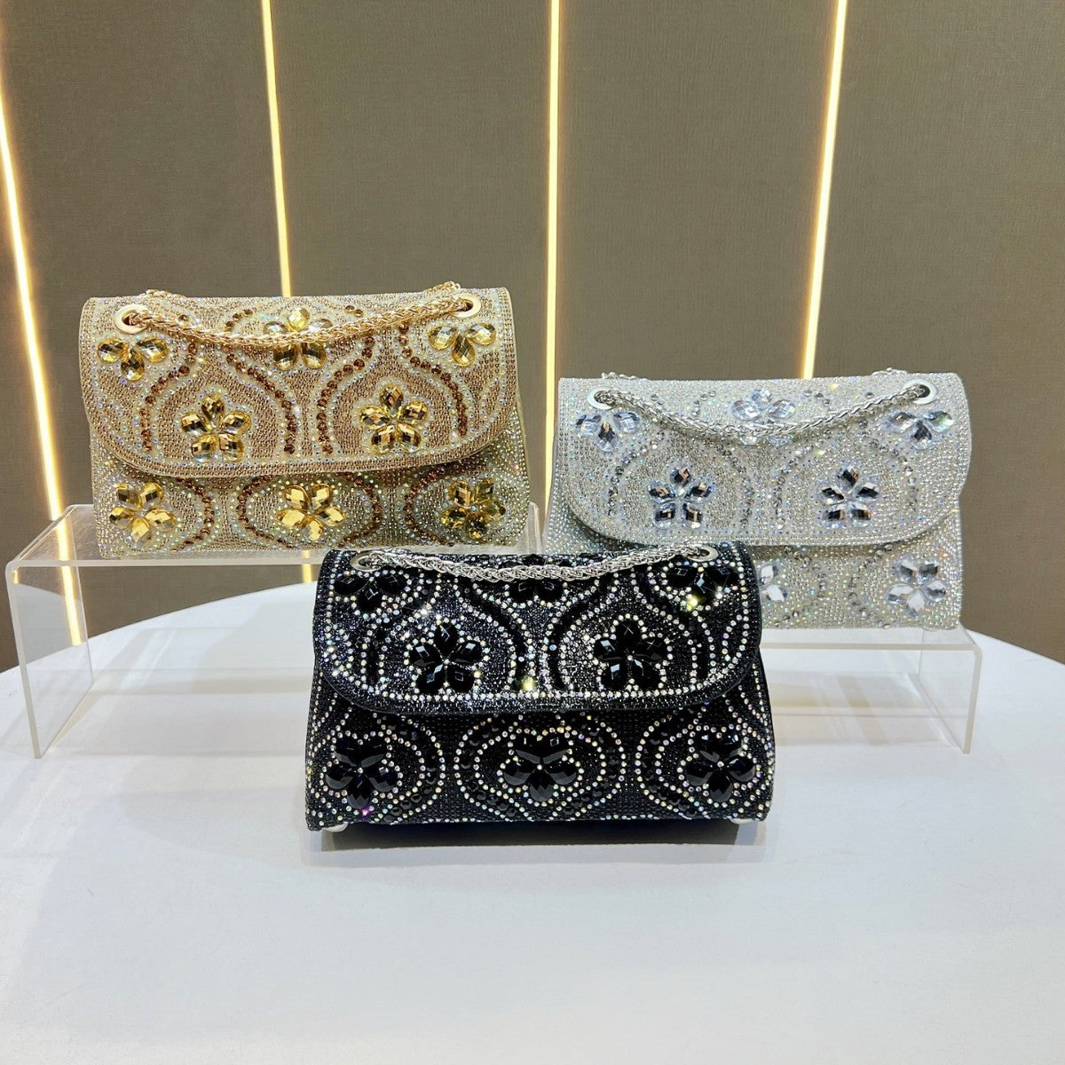 Embellished Floral Evening Clutch — product view 3