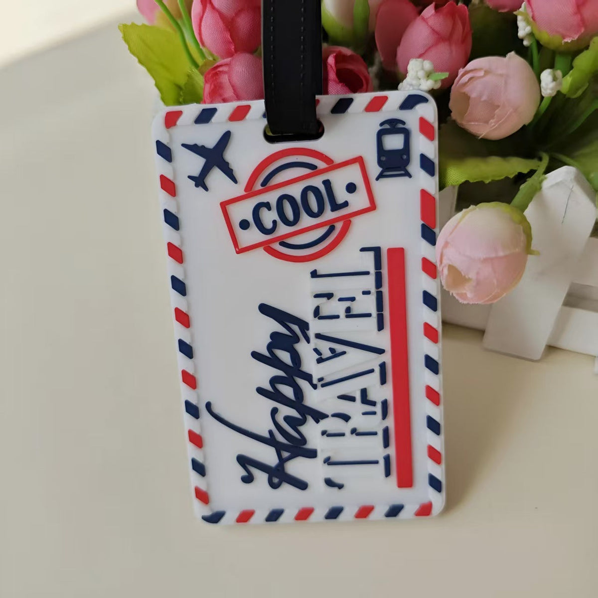 Unisex Retro Puzzle-Themed Luggage Tag LoungeYard — product view 5