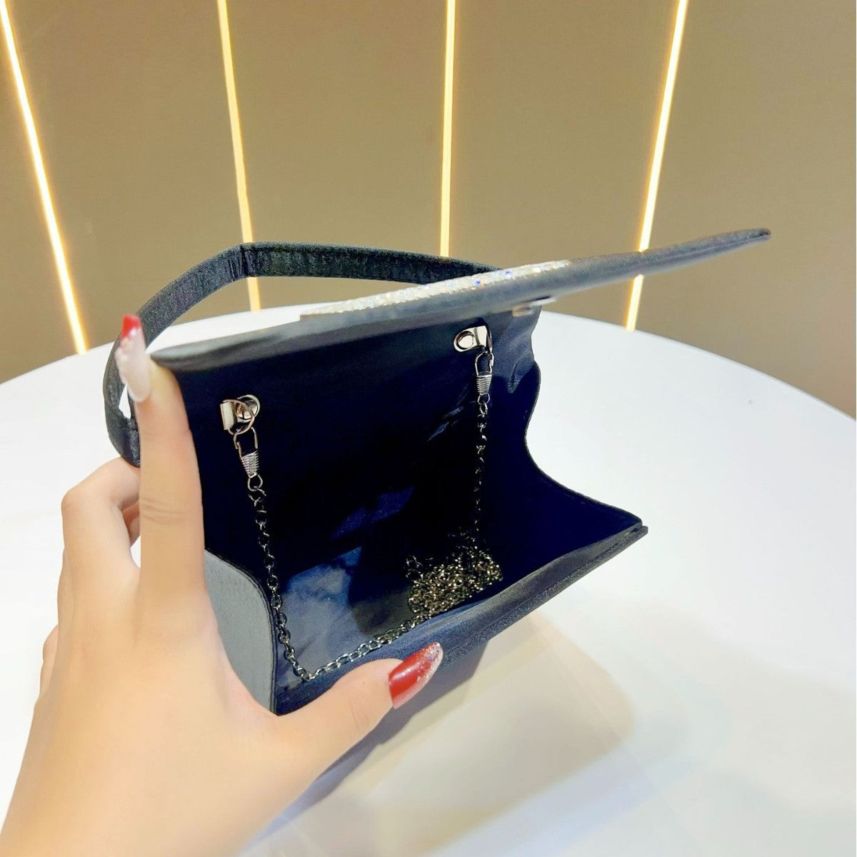 Stylish Satin Evening Handbag — product view 3