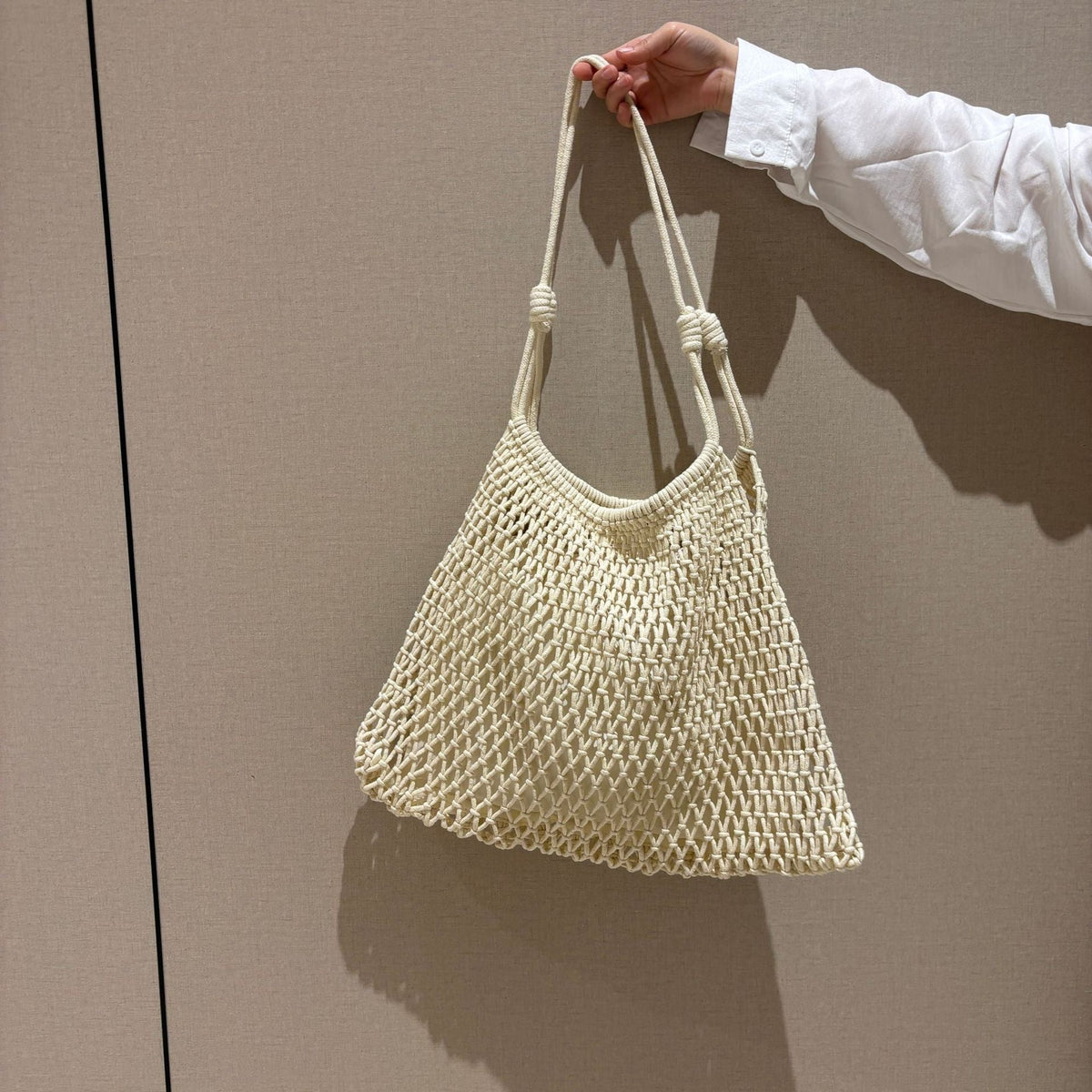 Net tote bag in boho style LoungeYard — product view 1