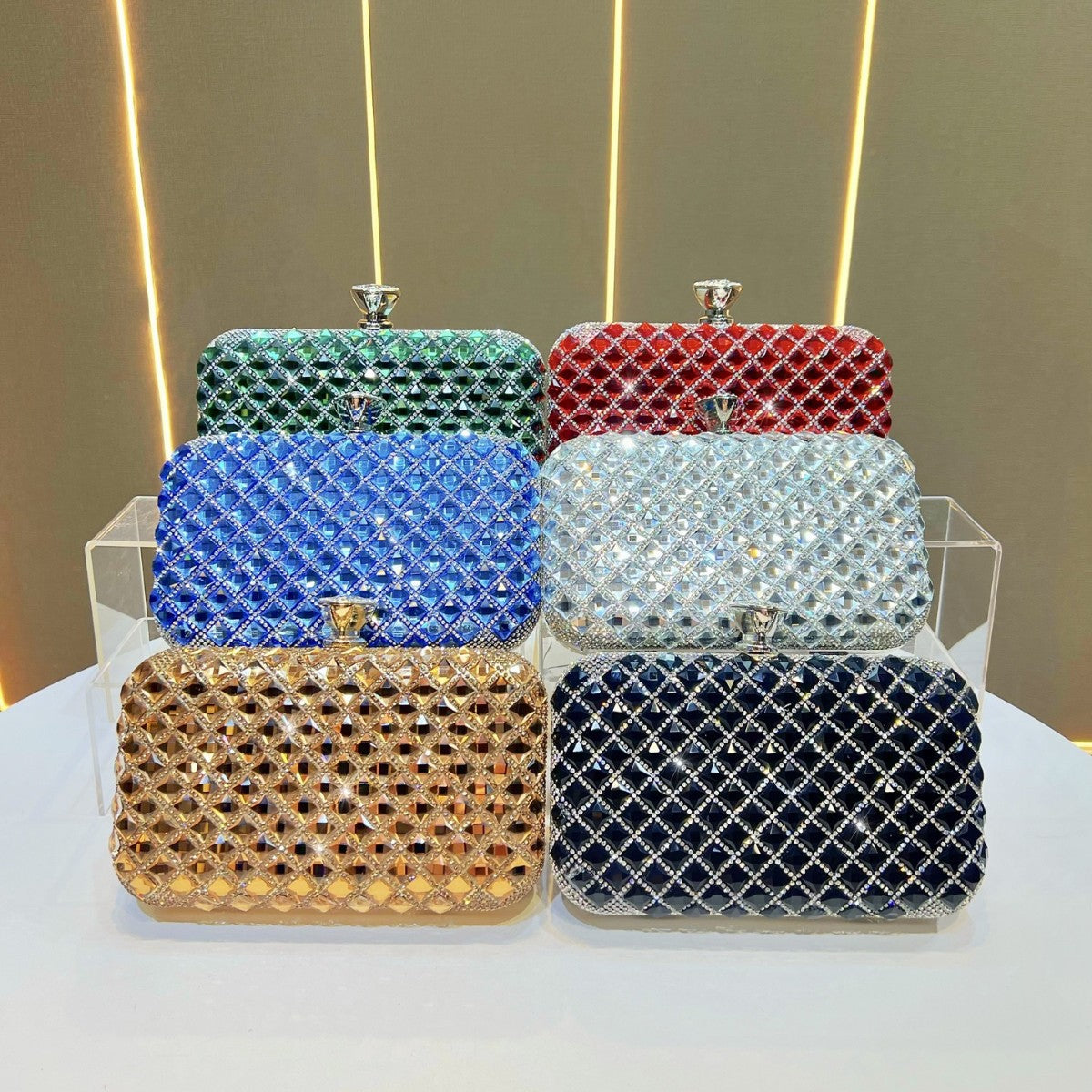 Crystal-Studded Evening Clutch — product view 4