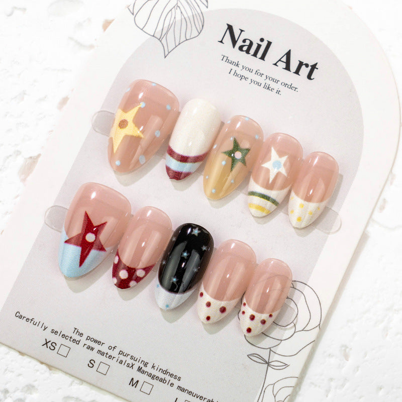 Creative Star Pattern Press-On Nail Set — product view 2
