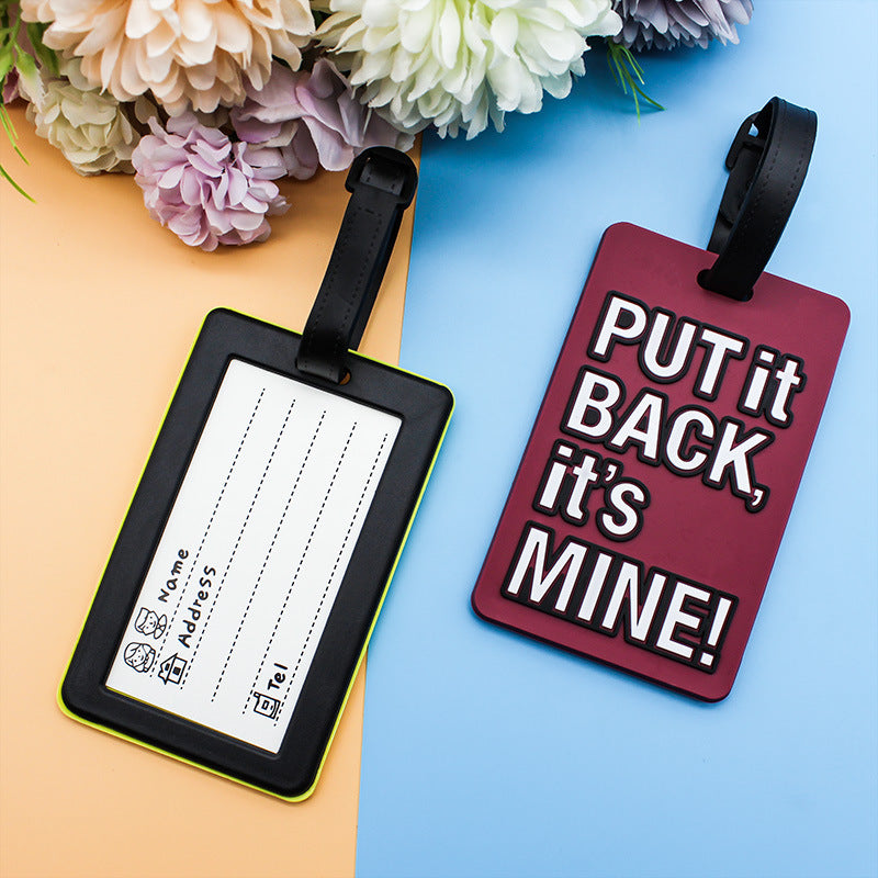 Unisex Luggage Tag with Humorous Saying LoungeYard — product view 2