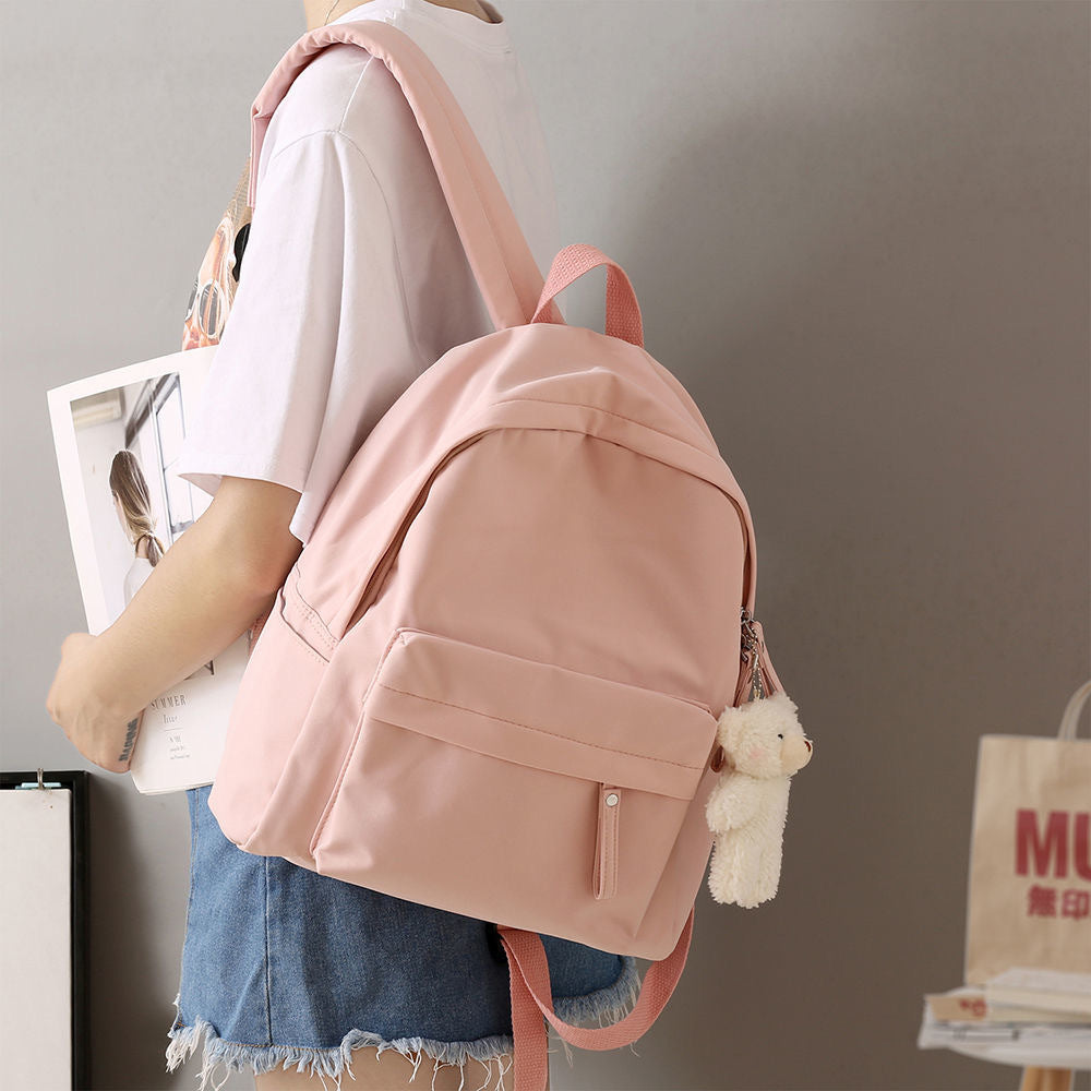 Casual Backpack with Plush Keychain LoungeYard — product view 7