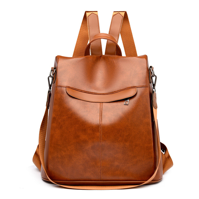 Versatile Structured Leather Backpack LoungeYard — product view 6