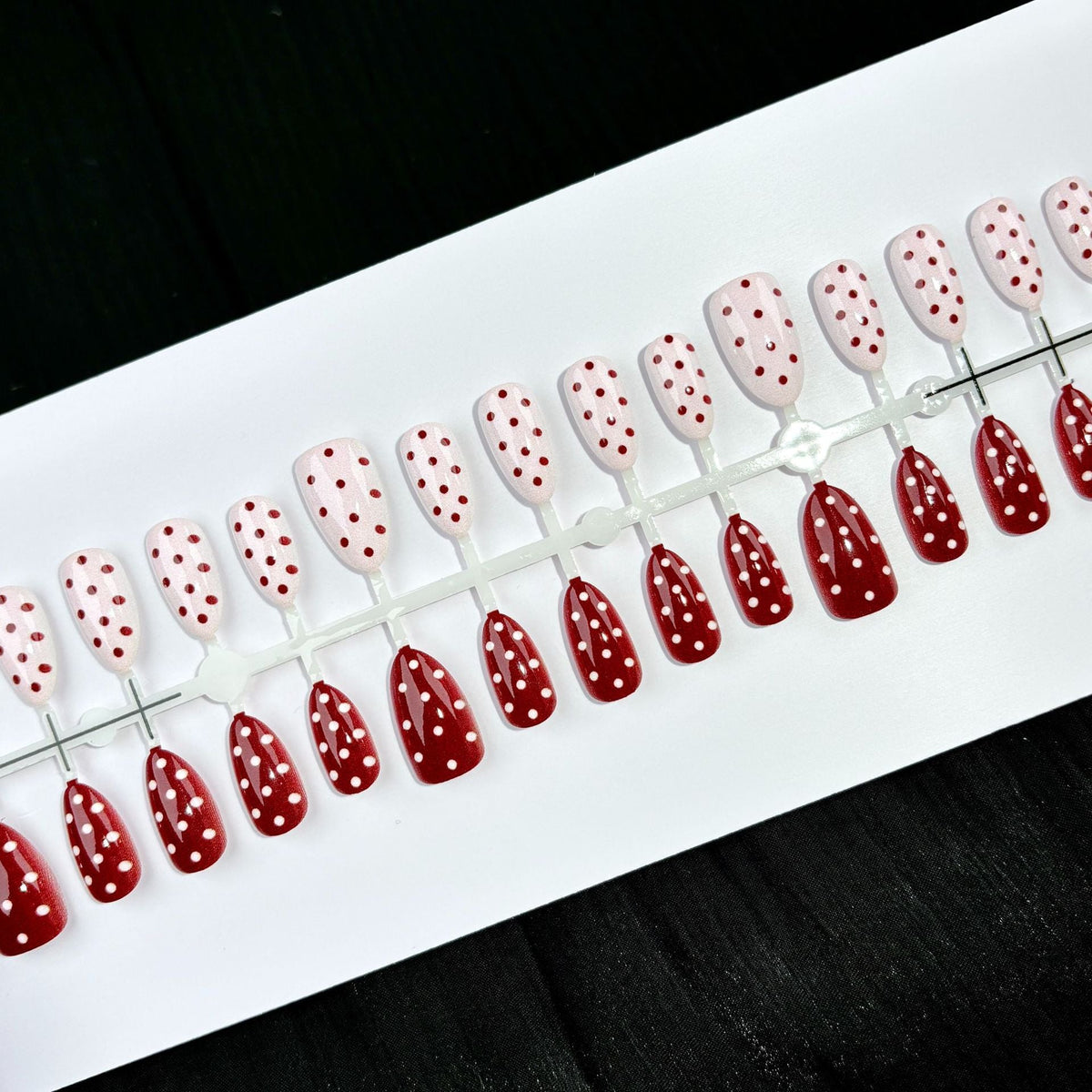 Decorative Press-On Nail Art Set with Charming Dots — product view 2
