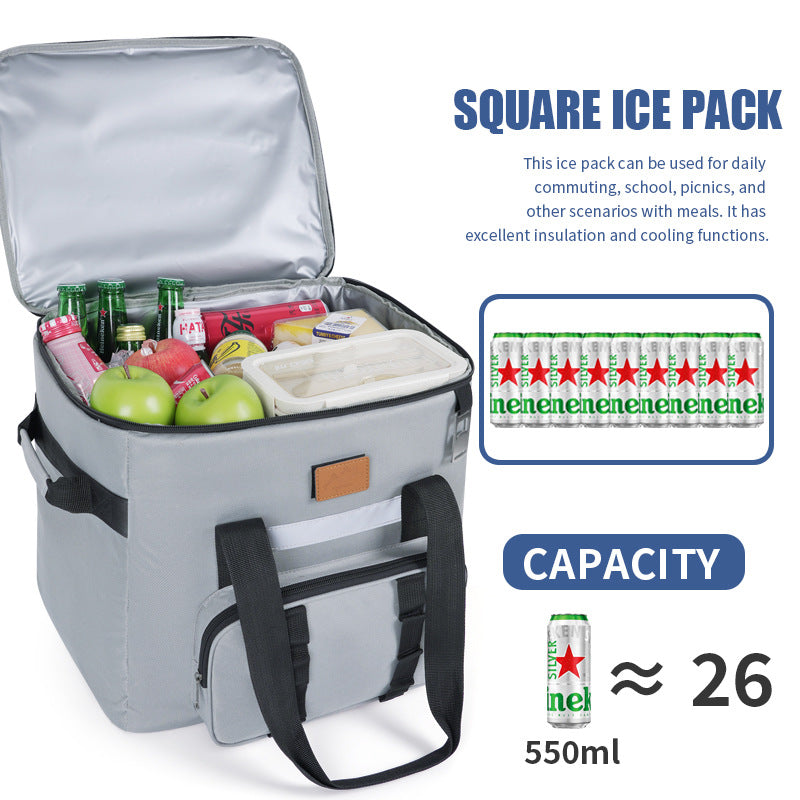 Insulated Multi-Pocket Cooler Tote Bag LoungeYard — product view 4