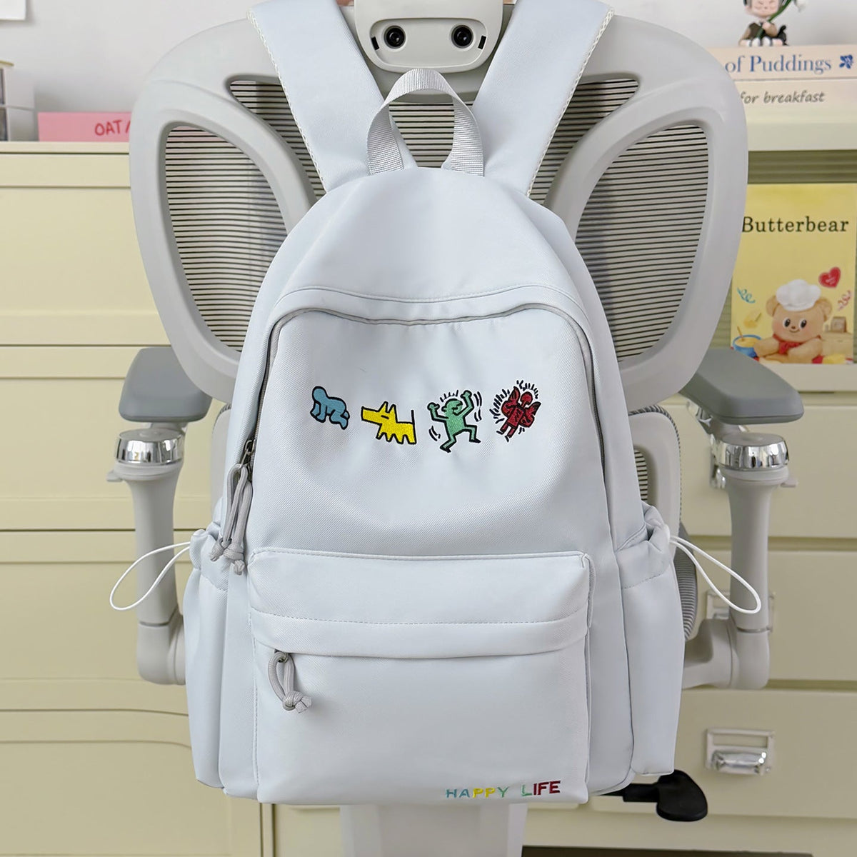 Artistic Embroidered Casual Backpack LoungeYard — product view 7