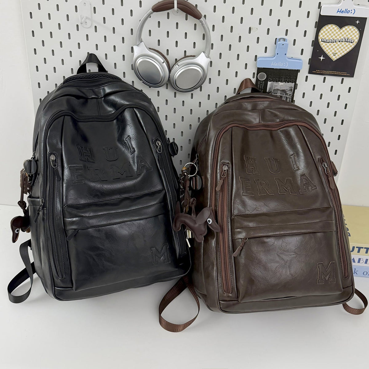 Premium Leather Backpack LoungeYard — product view 4