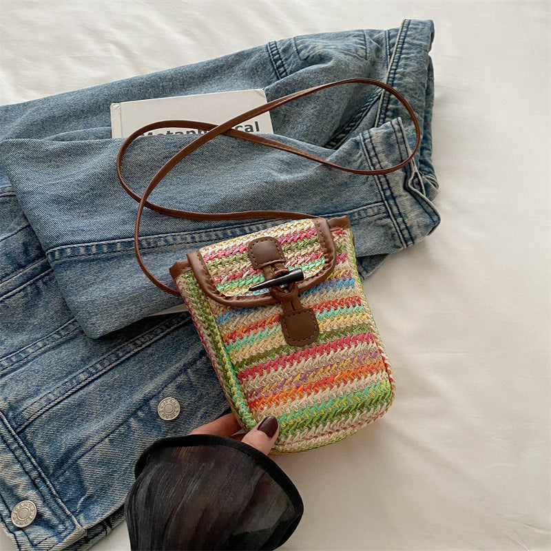 Colorful Woven Crossbody Bag LoungeYard — product view 7