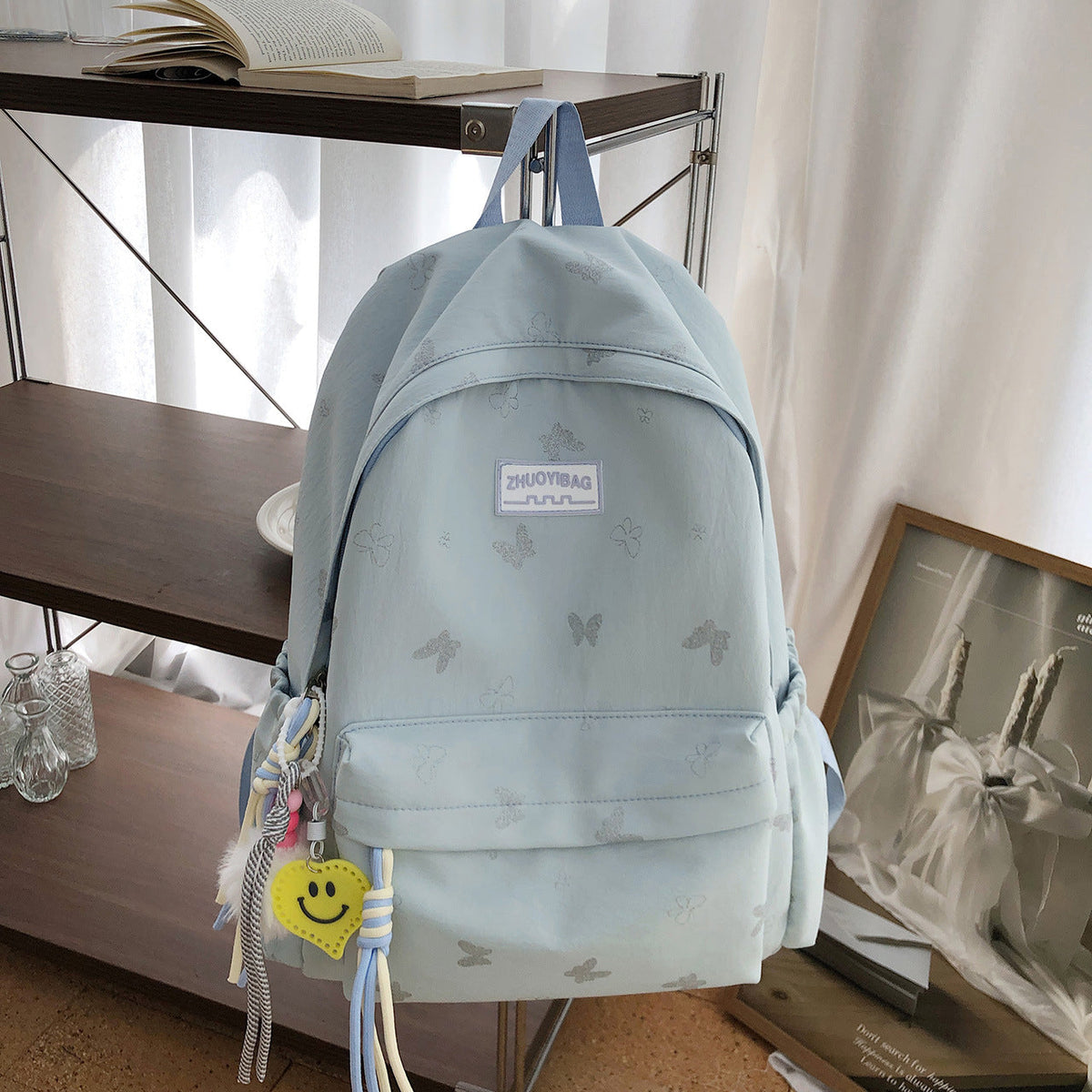 Butterfly Print Casual Backpack LoungeYard — product view 5