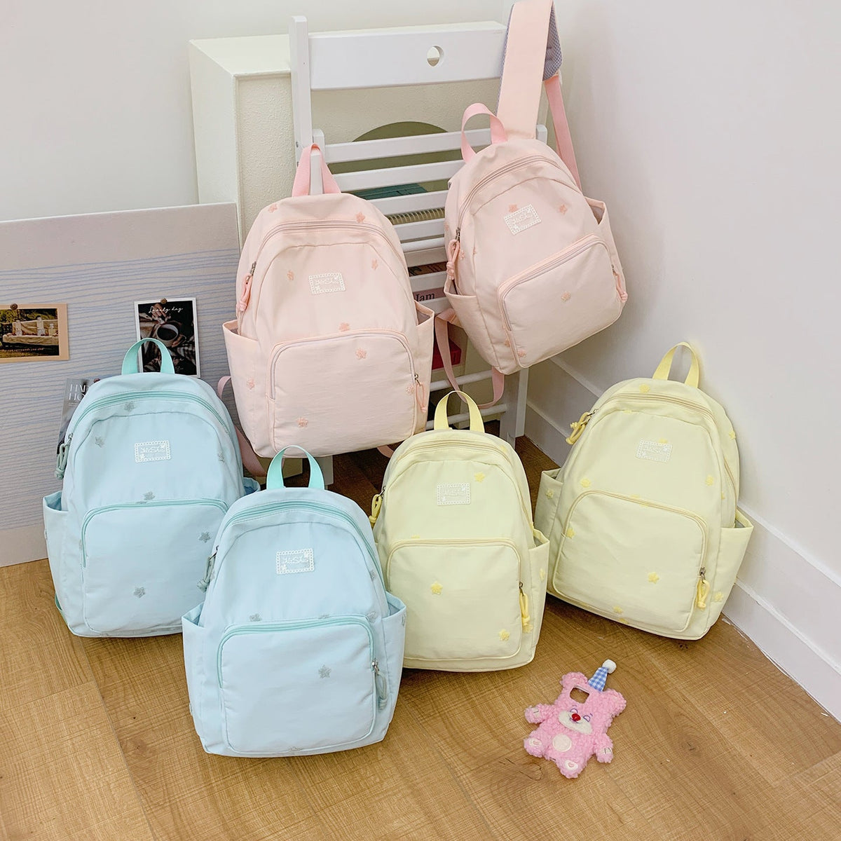 Embroidered Lightweight Casual Backpack LoungeYard — product view 4