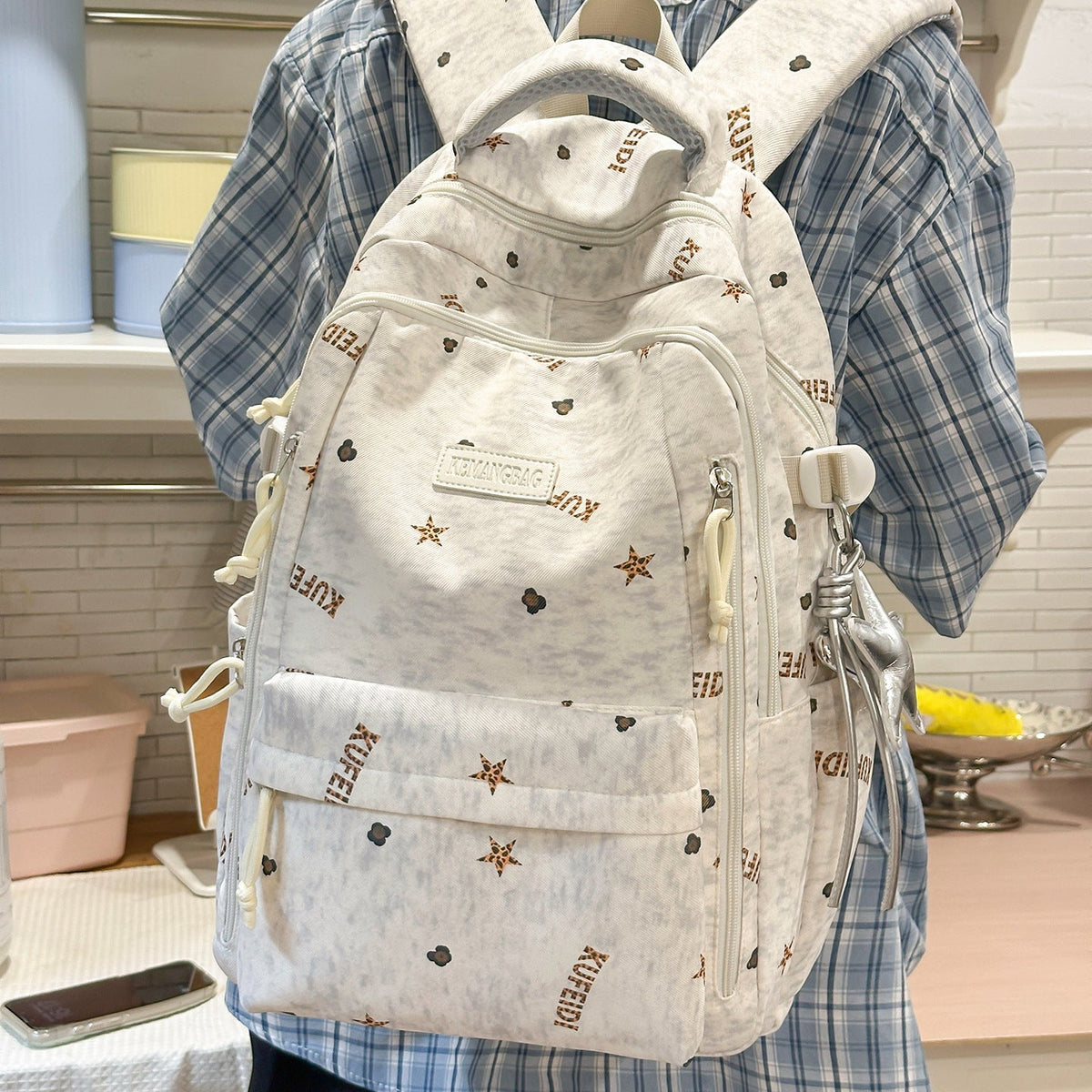 Playful Illustrated School Backpack LoungeYard — product view 1