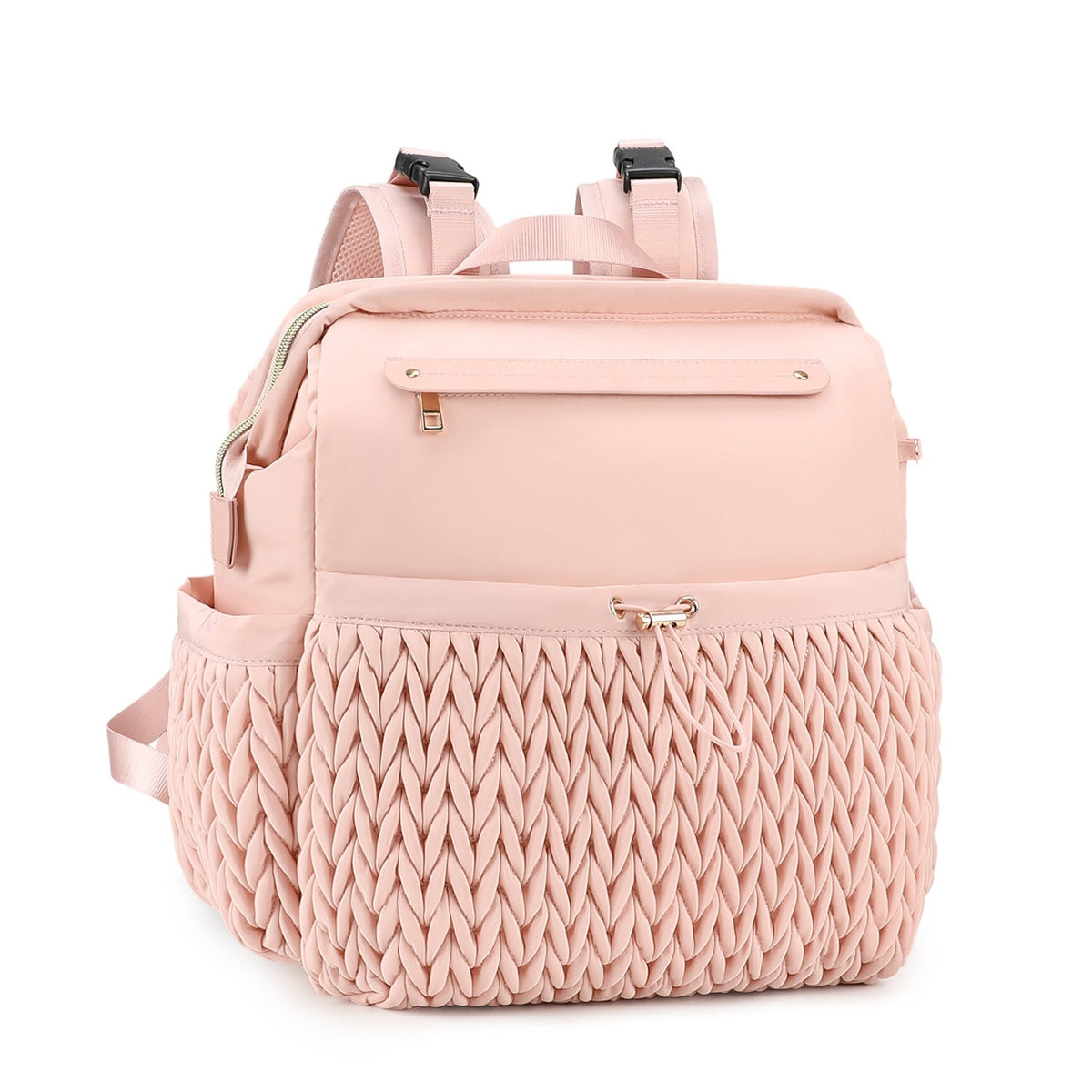Fashionable backpack with braided design LoungeYard — product view 1