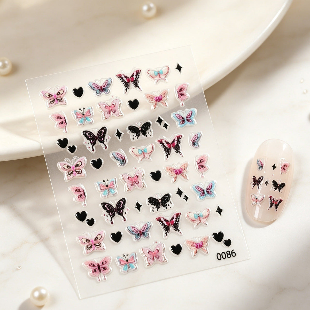 Colorful Butterfly Nail Art Stickers — product view 4