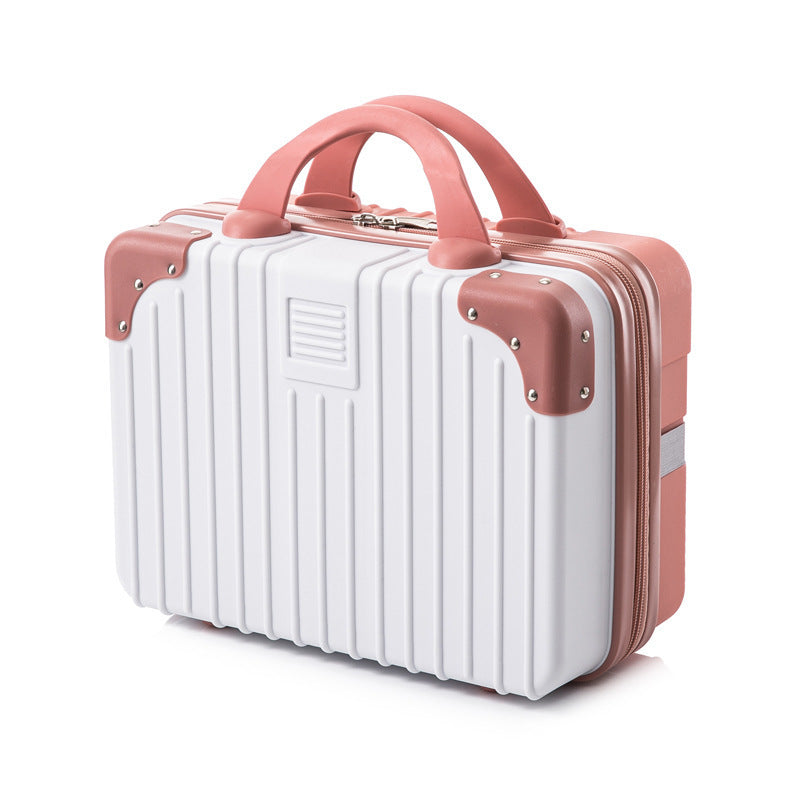 hard-shell cosmetic travel case with double top handles and reinforced corner protectors LoungeYard — product view 5