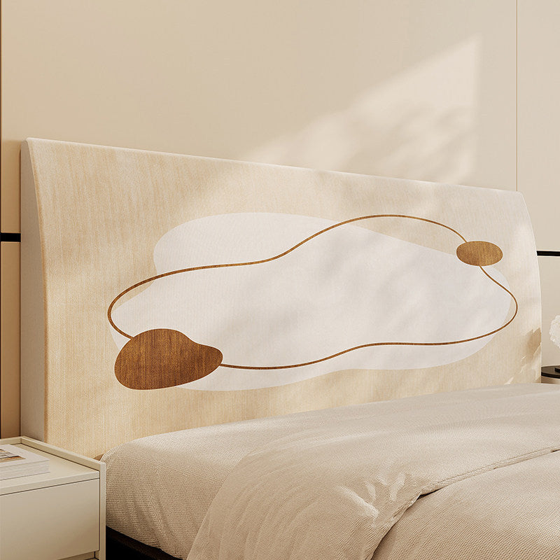 Upholstered Padded Headboard Cover with Abstract Minimalist Print — product view 5
