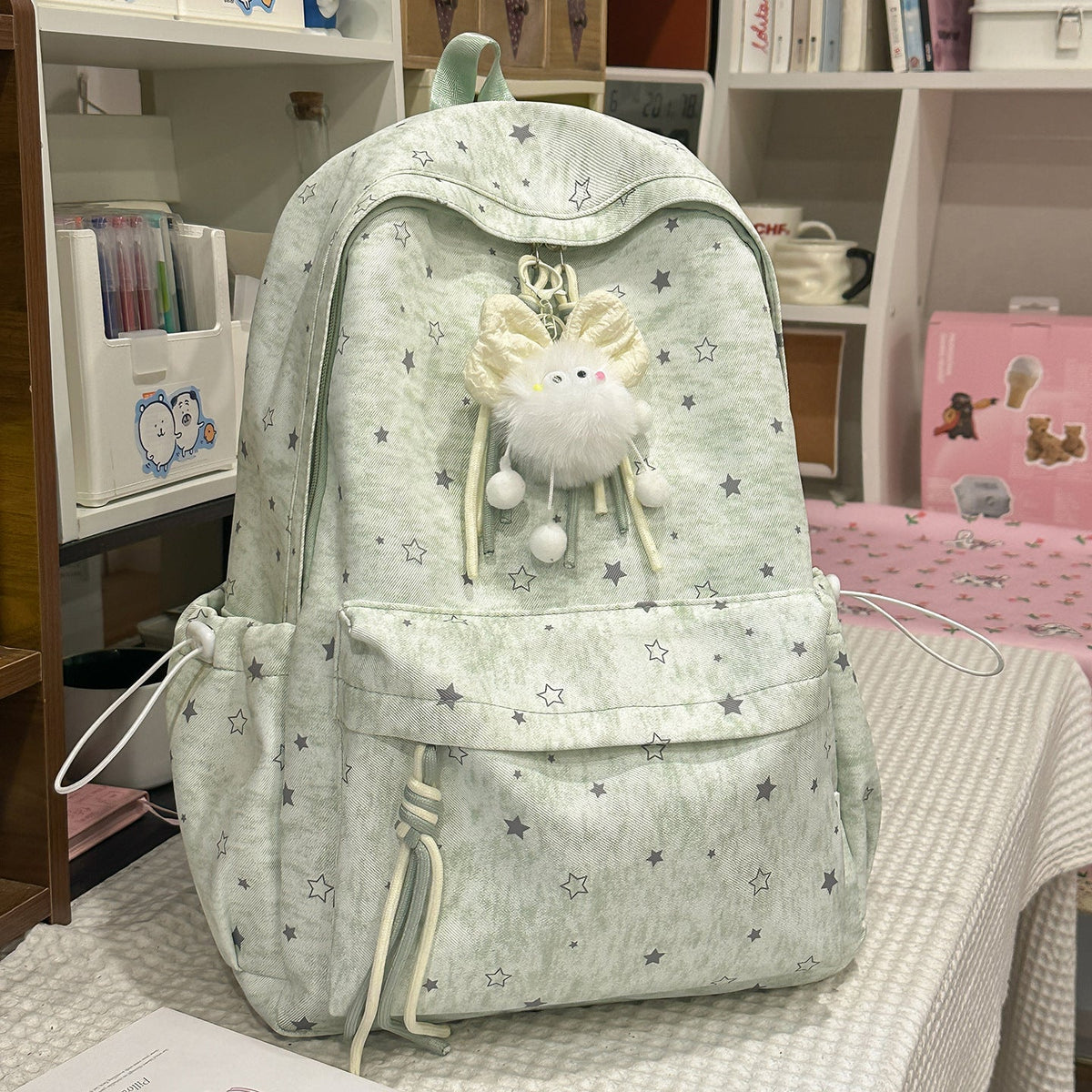Star-Patterned Youth Backpack — product view 3