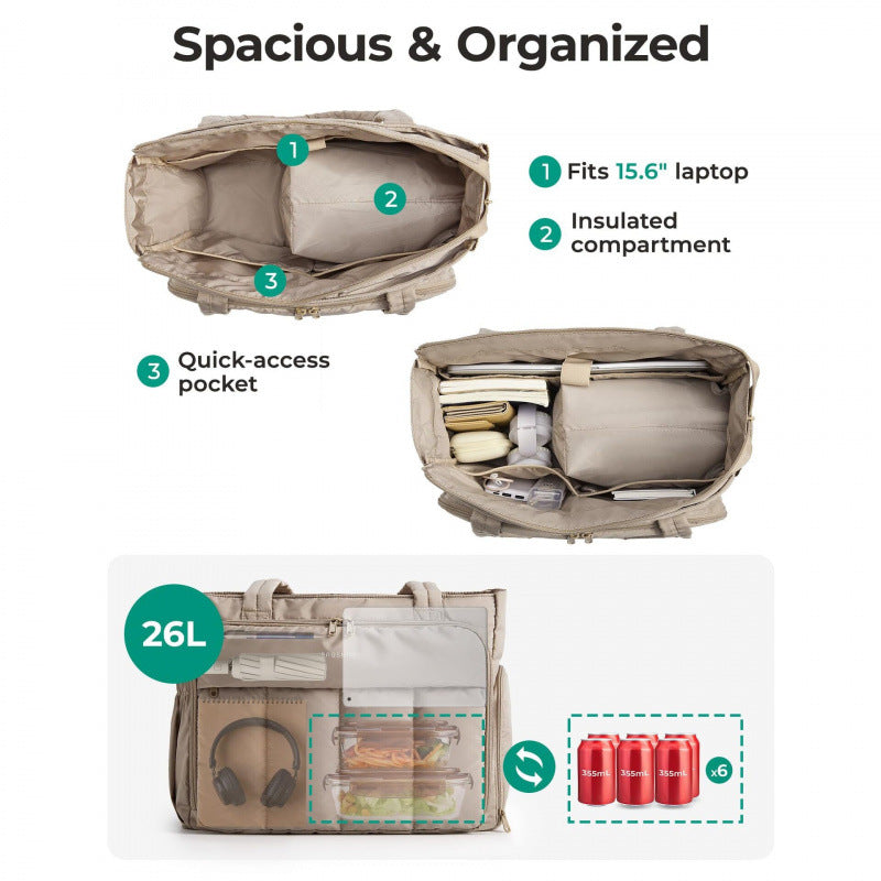 Multi-Functional Insulated Lunch Tote LoungeYard — product view 3