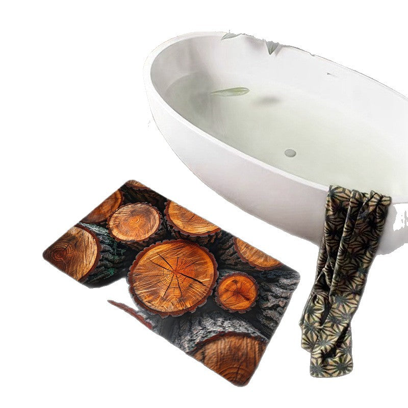 Natural Wood Grain Bath Mat LoungeYard — product view 5