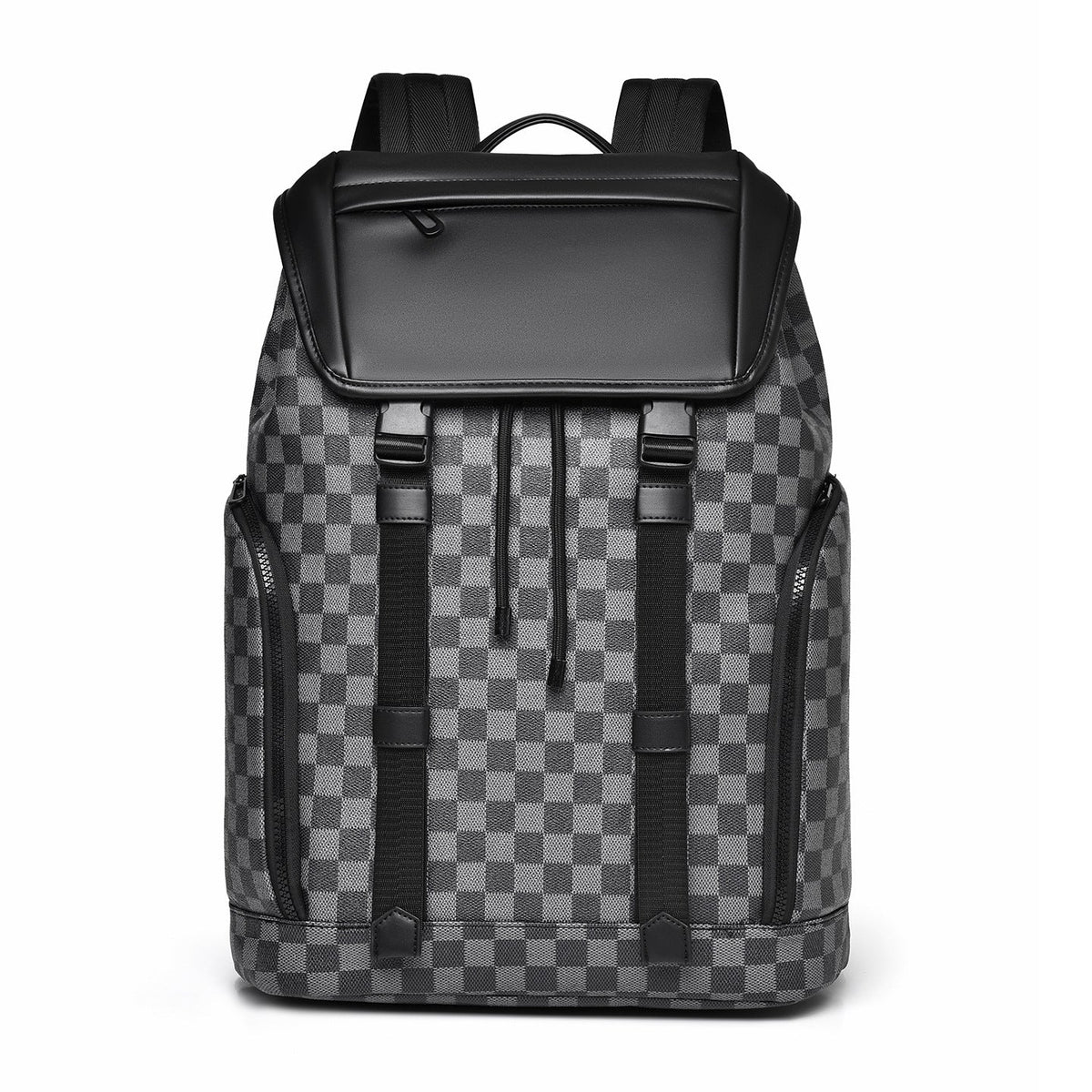 Luxe Checkerboard Pattern Backpack LoungeYard — product view 1