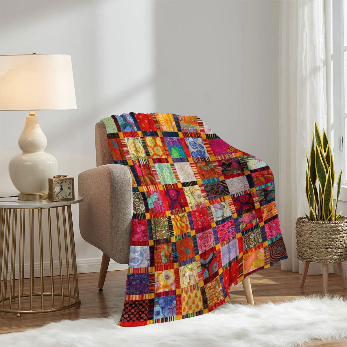 Patchwork Throw Blanket — product view 1