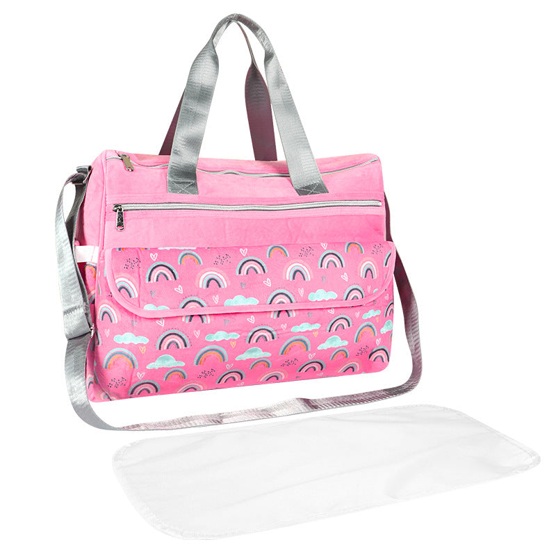 Multifunctional tote bag with removable changing mat LoungeYard — product view 4