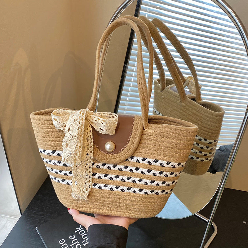 Bohemian Handwoven Crochet Tote Bag — product view 2