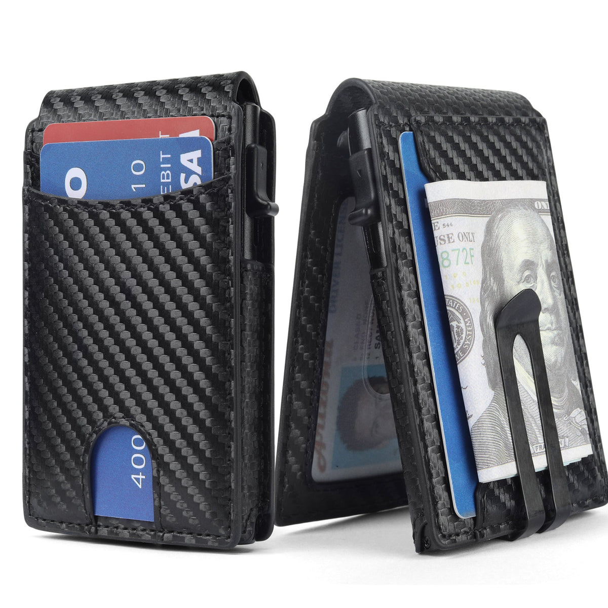 Carbon Fiber RFID Secure Slim Cardholder LoungeYard — product view 1