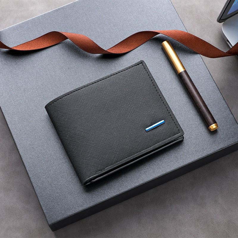 Textured Leather Folded Wallet LoungeYard — product view 7