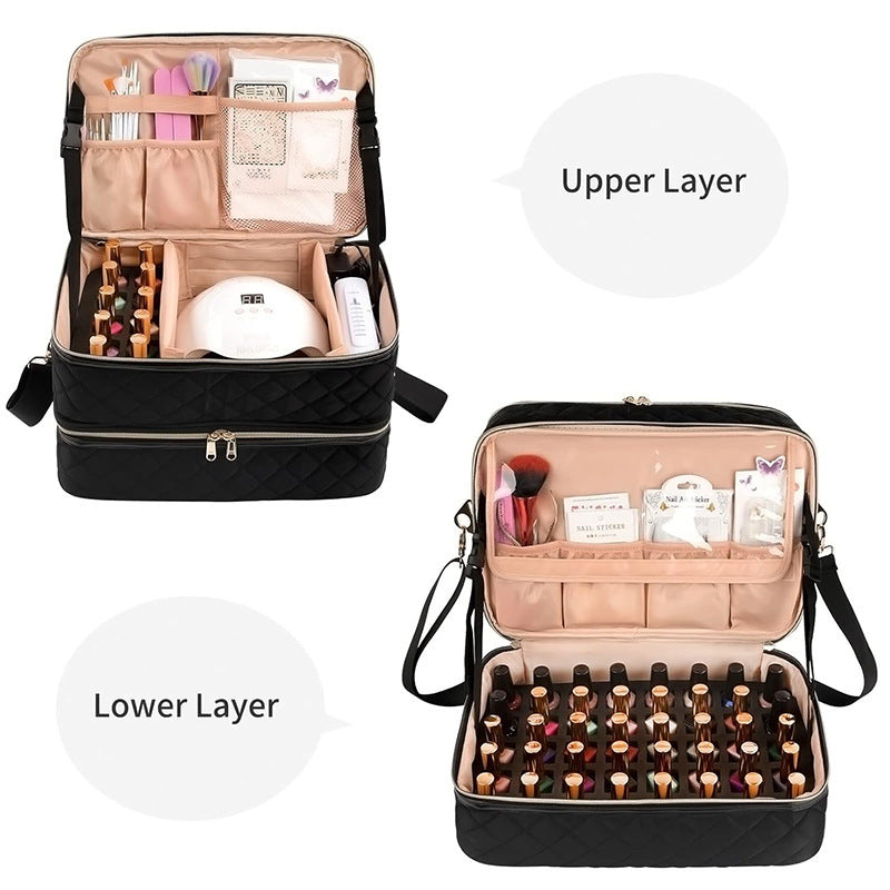 Elegant cosmetic organizer with multiple compartments LoungeYard — product view 3
