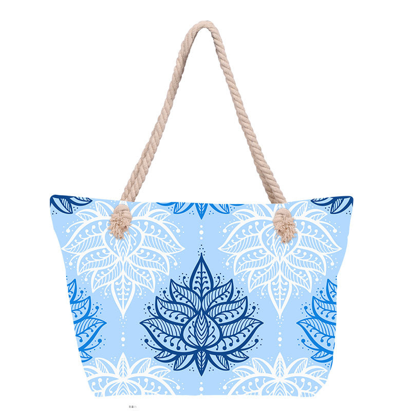 Beach bag with floral pattern LoungeYard — product view 5