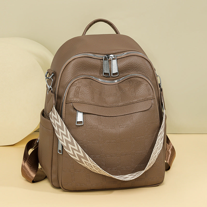 Versatile Textured Backpack with Multiple Compartts LoungeYard — product view 2
