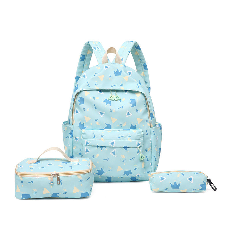 Stylish backpack with separate lunch container and pencil case LoungeYard — product view 7