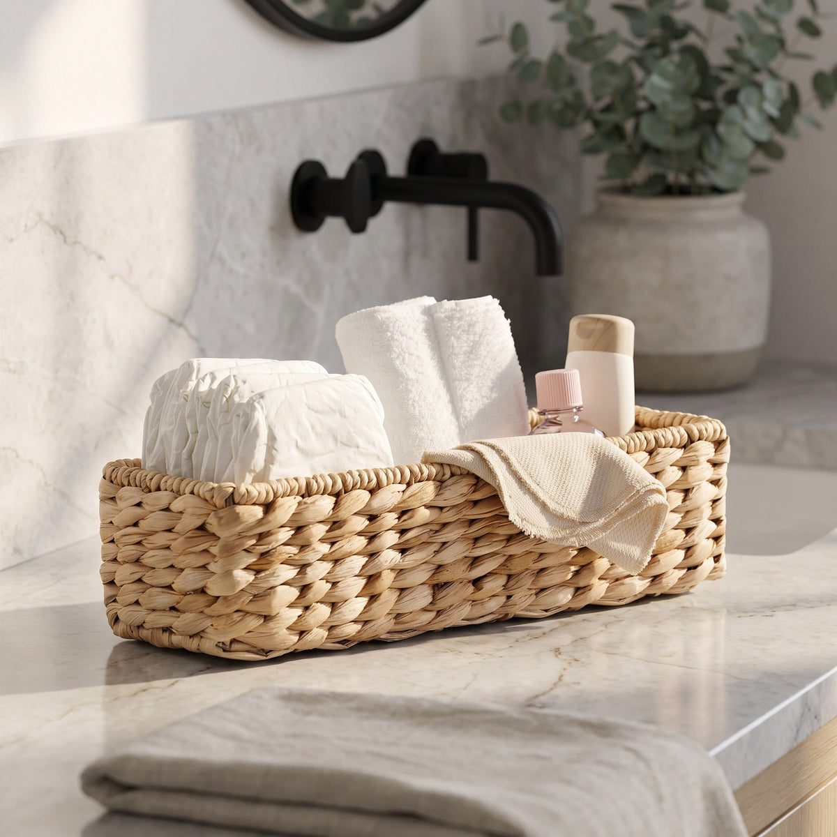 Functional bathroom storage basket LoungeYard — product view 2