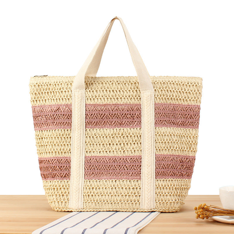 Braided beach bag with sturdy carrying handles LoungeYard — product view 1