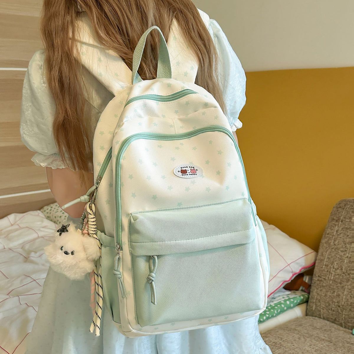 Star-Patterned Casual Backpack LoungeYard 1791204314 — product view 3