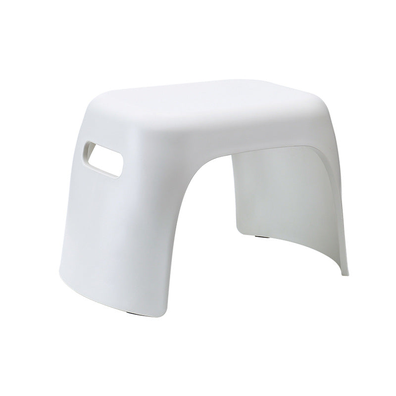 Compact plastic bath and multifunction stool with carrying handles — product view 3