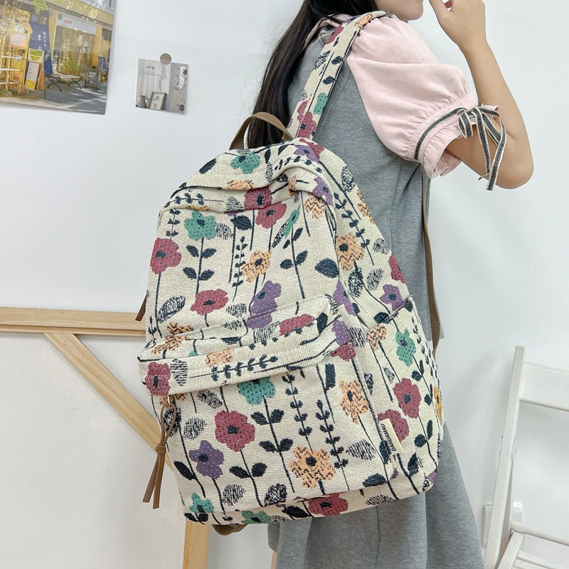 Floral Print Backpack LoungeYard — product view 1