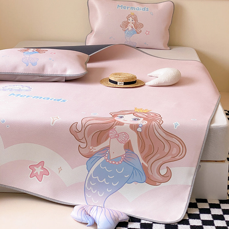 Children's tension cover with anti-slip, cartoon breakfast print, and 3D boot applications — product view 2