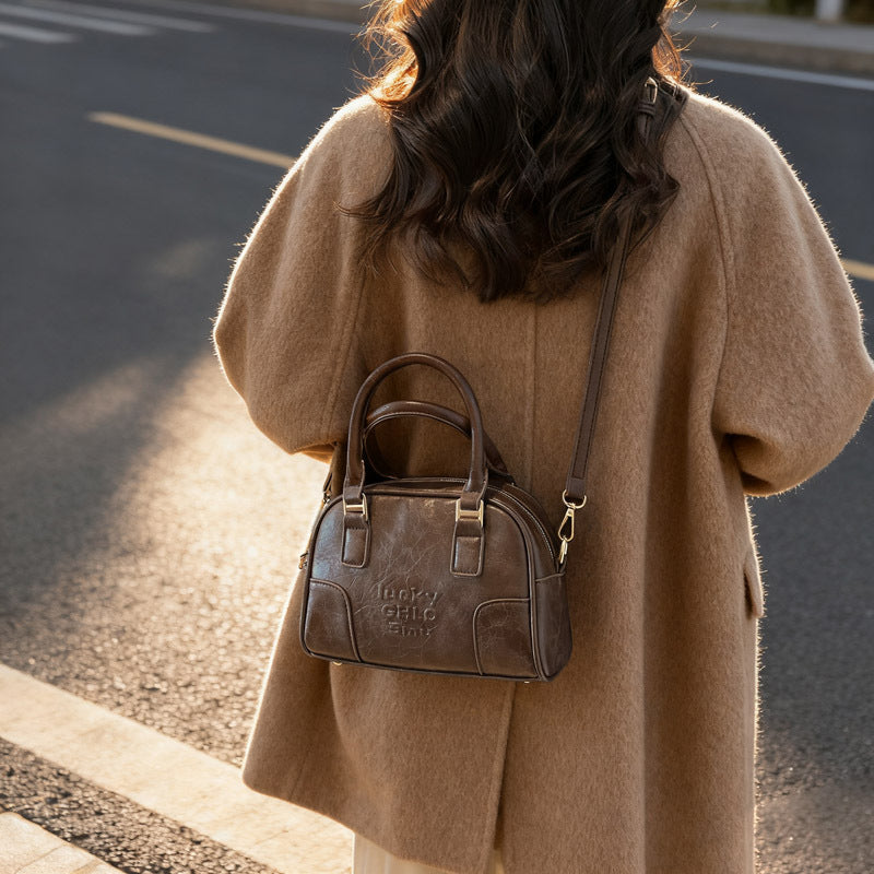 Luxurious Faux Leather Structured Handbag LoungeYard — product view 4
