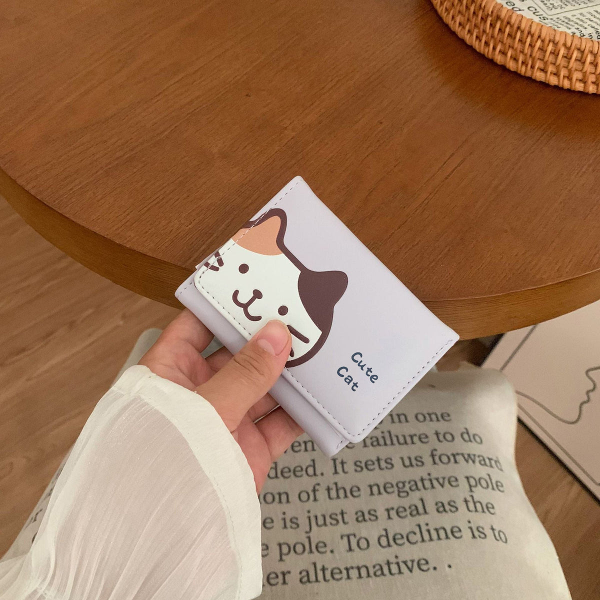 Cute Illustrated Cat Wallet — product view 6