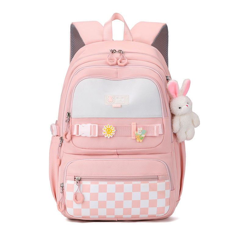 Cute school backpack with playful charms LoungeYard — product view 4