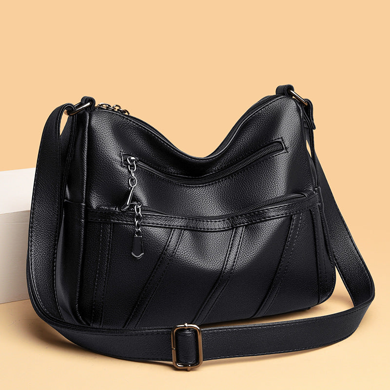 Elegant Zip-Detail Shoulder Bag LoungeYard — product view 1